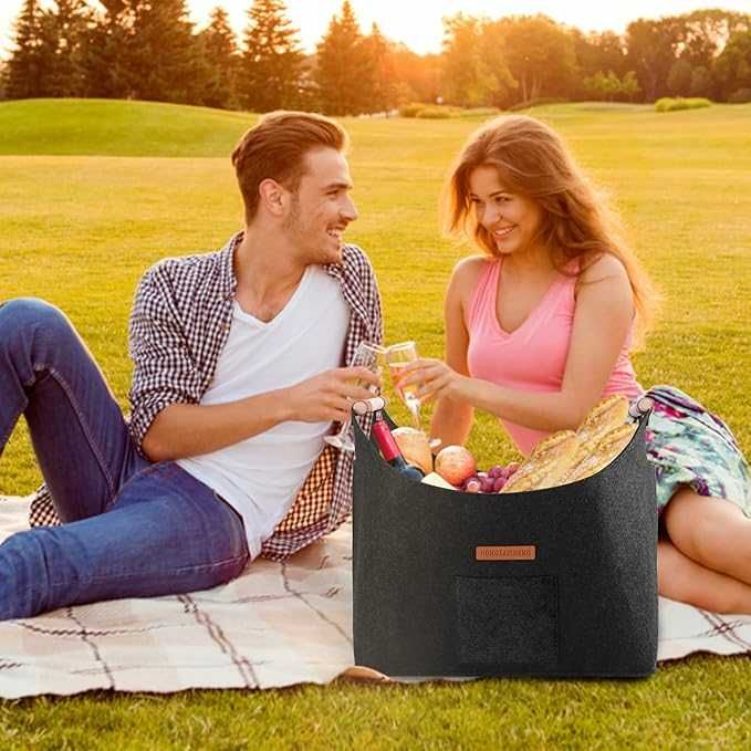 Torba filcowa do przechowywania zakupów, drewna, drewna opałowego