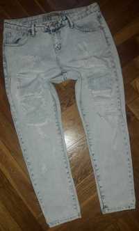 Spodnie boyfriend Denim przetarcia jeans L