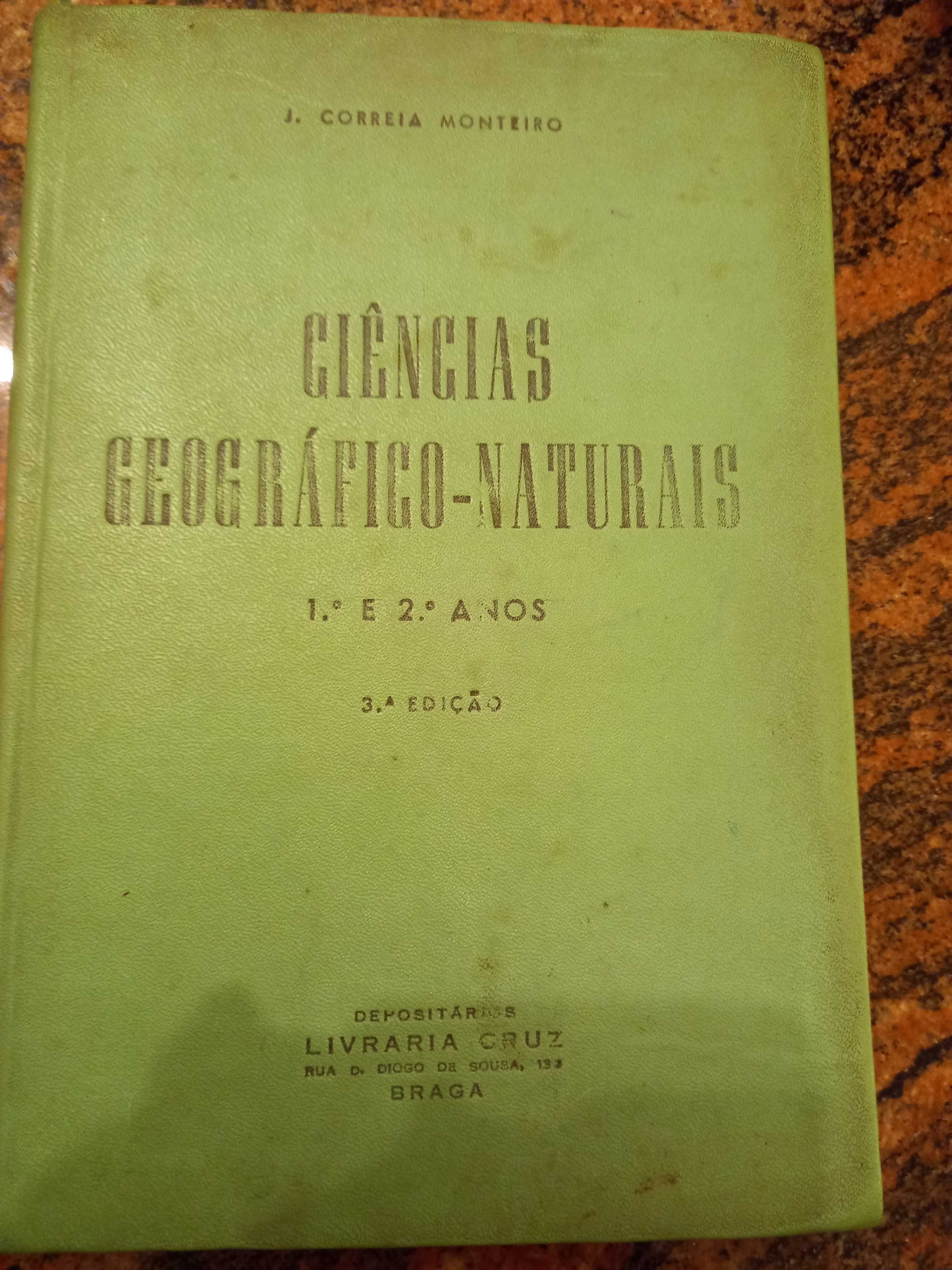 Ciencias geográficas naturais livro antigo