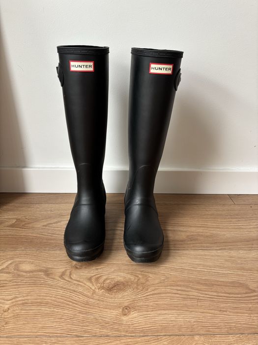 Hunter kalosze gumiaki wysokie czarne rozmiar 37