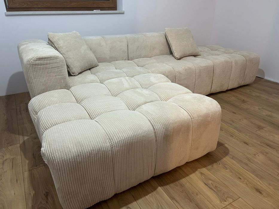 Beżowy nowy narożnik BRW OLEA-L2, kanapa, Black Week