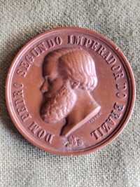 Medalha Brasil Império Cobre Dom Pedro II