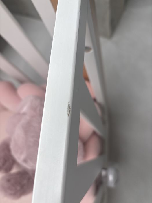 Lozeczko na kolkach kinderkraft 3w1 białe .