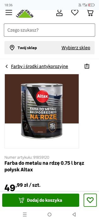 Farba do metalu bezpośrednio na rdze