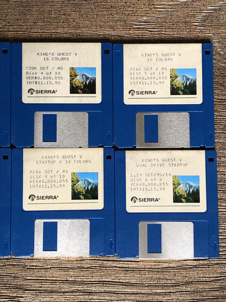Gra komputerowa King’s Quest V dyskietki 3,5 retro PC Sierra On-Line !