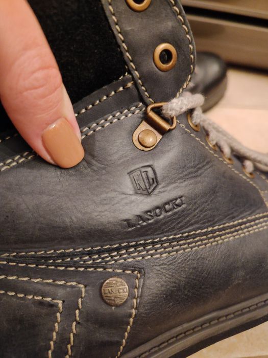 Trzewiki męskie Lasocki skórzane