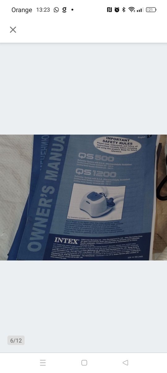 Generator chloru Intex 26670 qs 1200