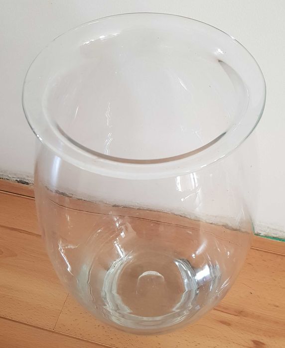 Wazon Flakon Wysoki Grube Szkło Na Kwiaty Dekoracje 38cm