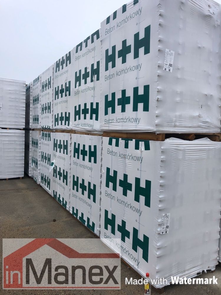 Beton Pustak Gazobeton H+H 24 cm P+W  (7szt/m2)