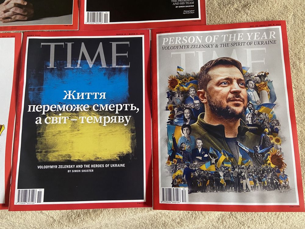 Набір 13шт. Журнал Time Magazine Зеленський, Залужний, Життя переможе