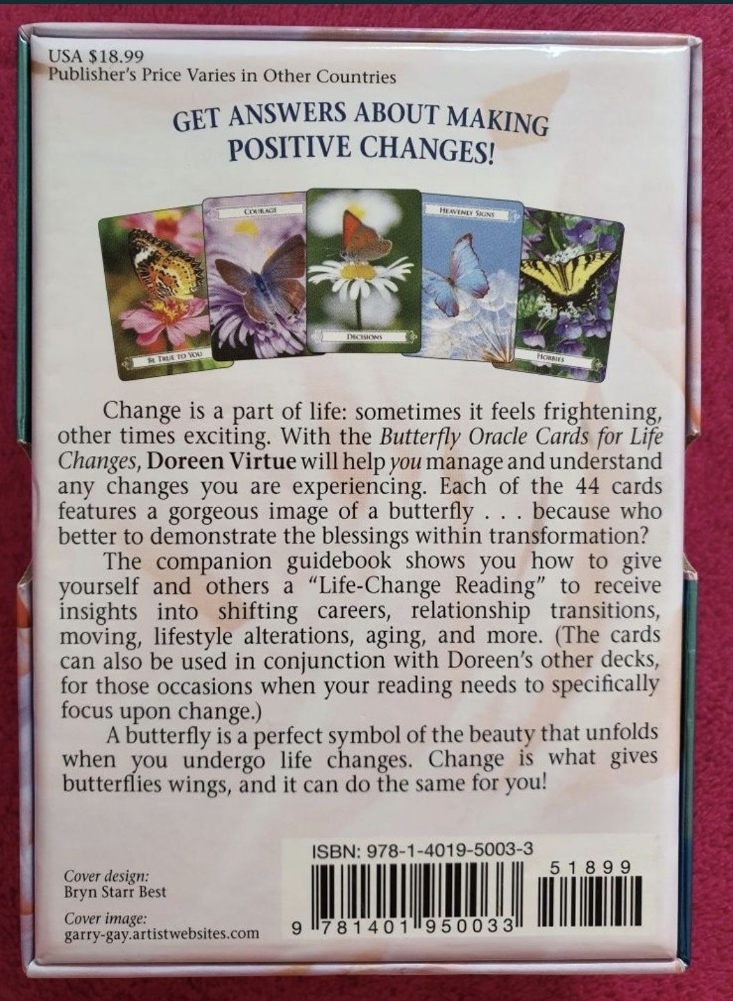 Karty Oryginalne Doreen Virtue Butterfly Oracle Cards Brak jednej kart