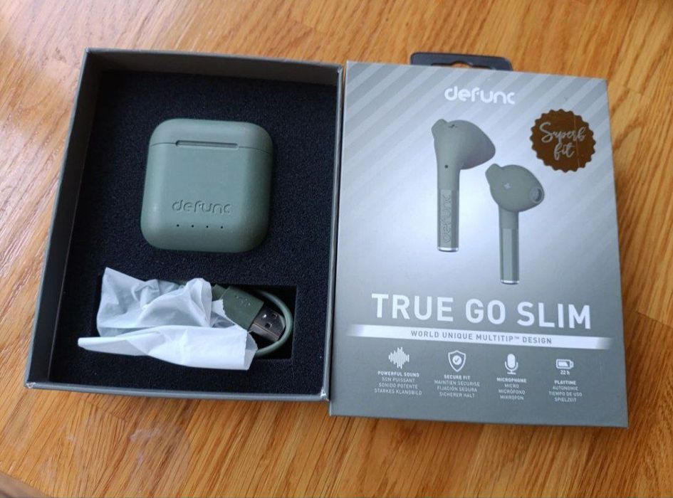 Блютуз навушники Defunc True Go Slim TWS Green