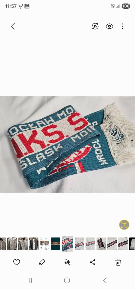Sprzedam szalik klubowyj WKS ŚLĄSK WROCŁAW,unikat!