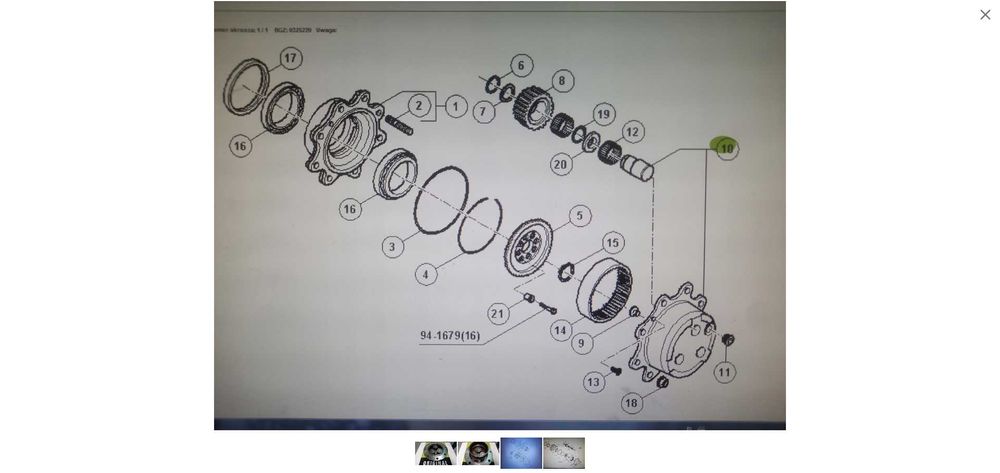 Pokrywa piasta dekiel wieniec koło zwolnicy CARRARO CASE MX110 MX120