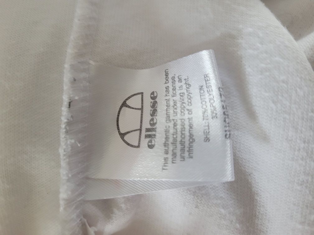 Biała welurowa bluza z kapturem Ellesse