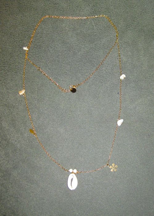 Colar de Barriga / Colar Duplo c/ Búzio NOVO