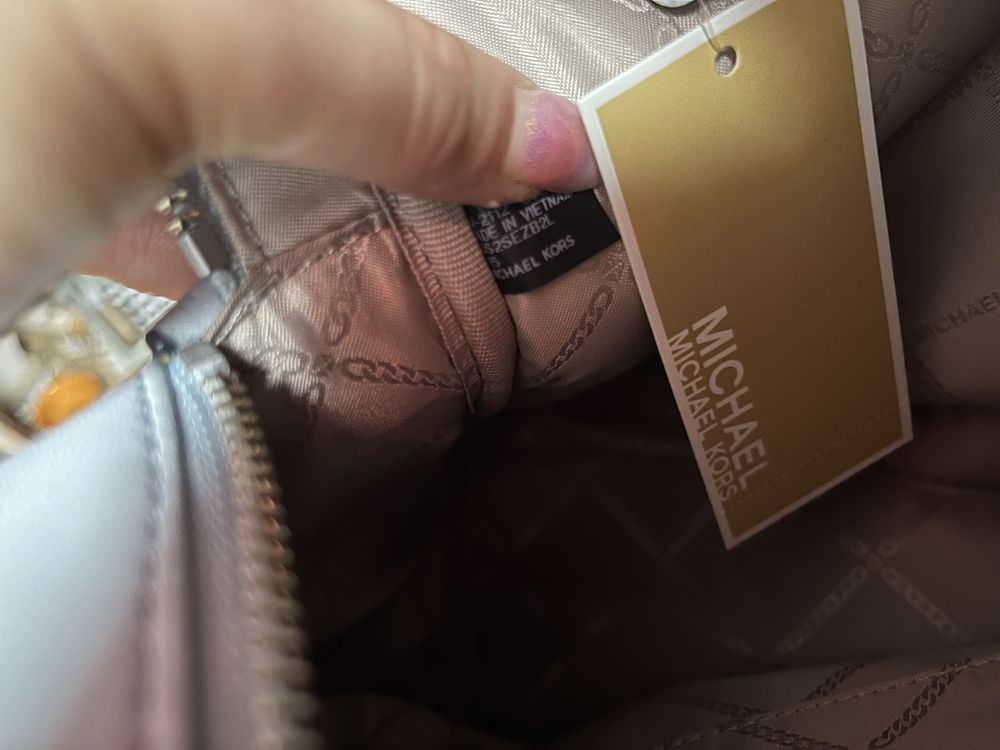 Michael Kors rhea zip backpack błękitny plecak plecaczek średni