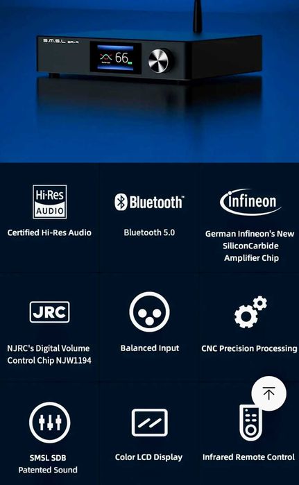 Продам дискретный усилитель мощности ЦАП с блютуз S.M.S.l   DA 9