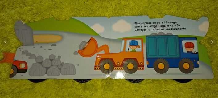 Livro com rodas (carro) - Elsa a escavadora