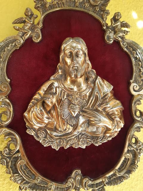 Quadro com Cristo em bronze