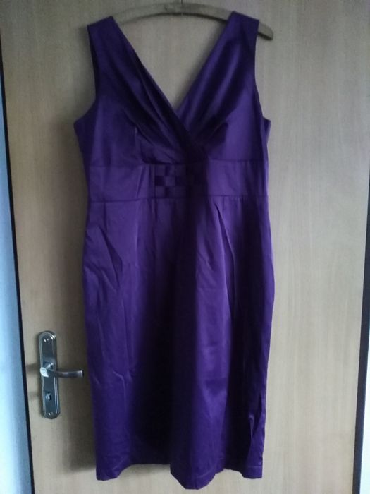 Sukienka suknia fioletowa rozmiar 46 na wesele wizytowa, elegancka