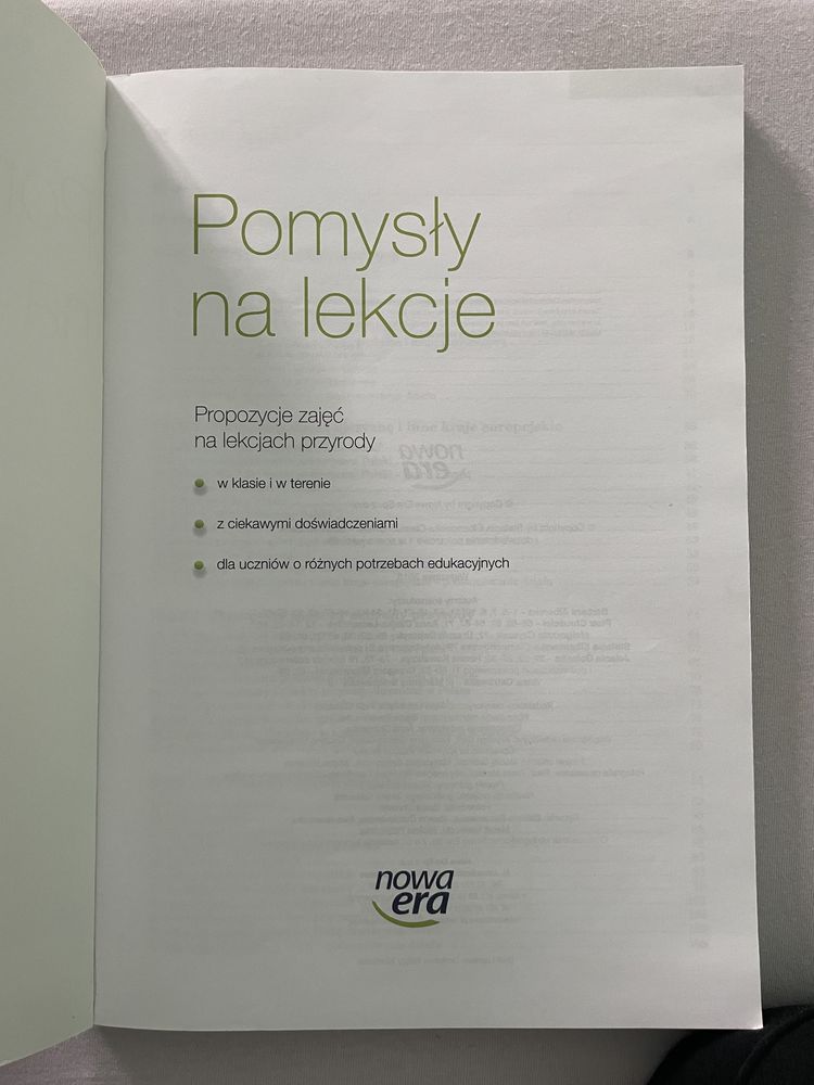 Pomysły na lekcje tajemnice przyrody klasa 5 nowa era