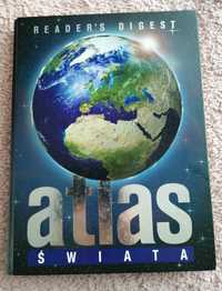 Atlas świata 415 stron kolorowy mapy informacje Reader's Digest 2006