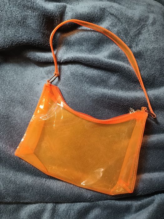 Shein pomarańczowa torebka przezroczysta jelly bag y2k