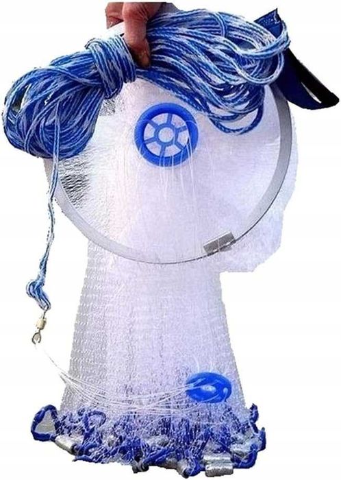 Rzutka sieciowa 238cm z aluminiową obręczą oczka o rozmiarze 2cm