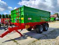 Przyczepa tandem Pronar T663/1 - podwójne burty, stopa hydrauliczna