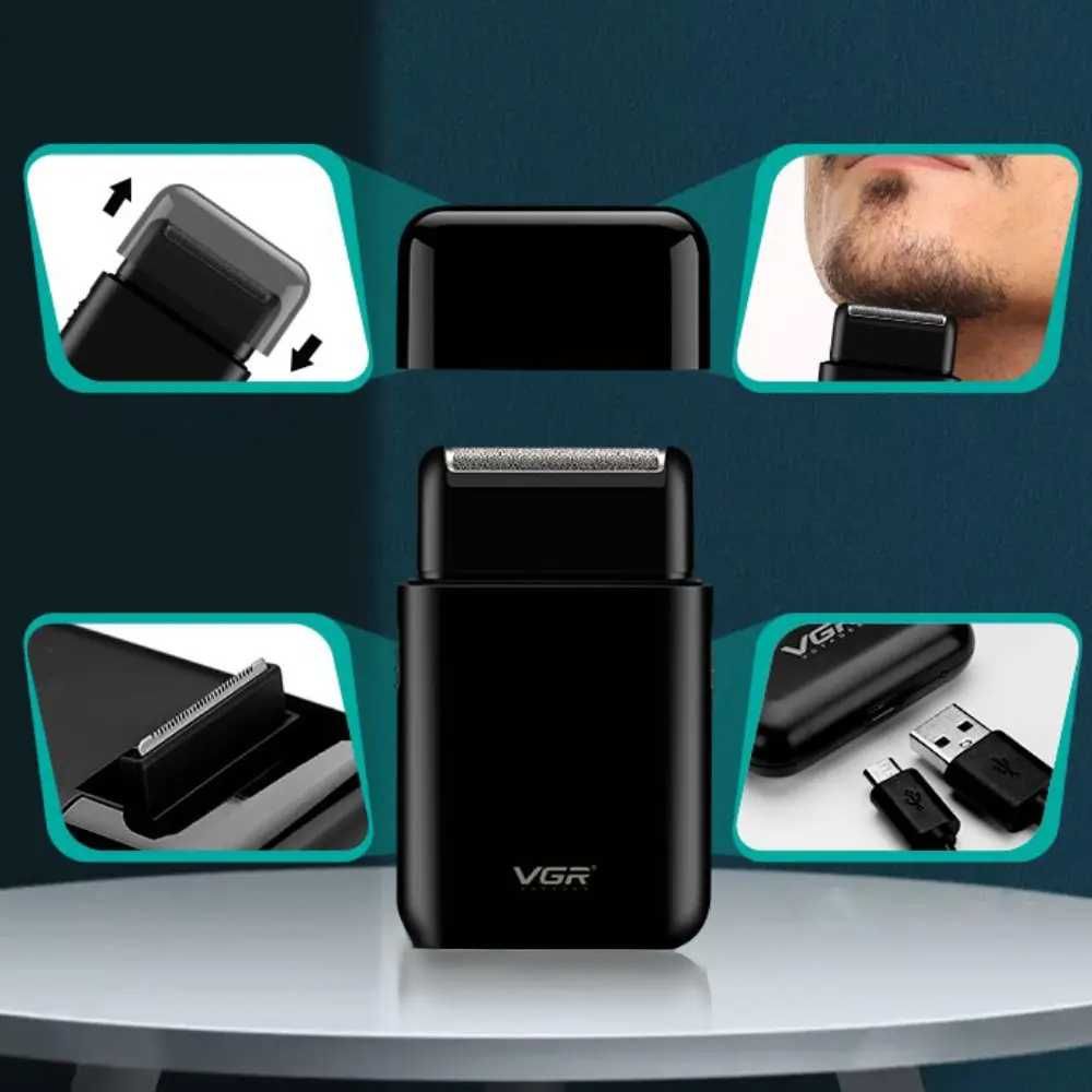 Портативная электробритва VGR V-390, от USB / Бритва мужская