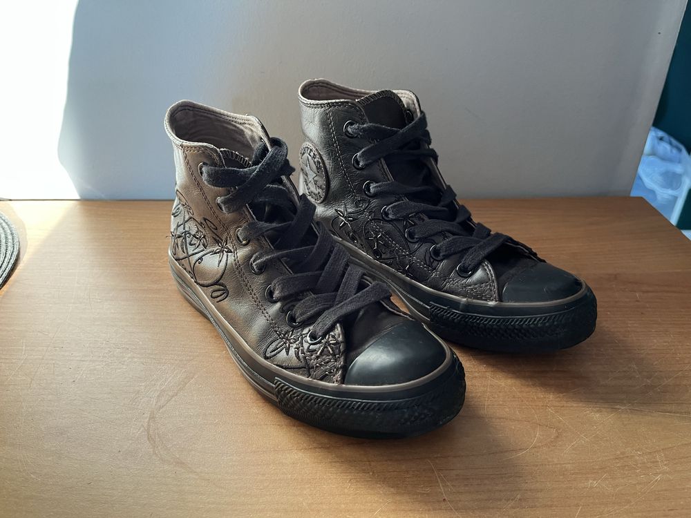 Skórzane brązowe conversy r. 37
