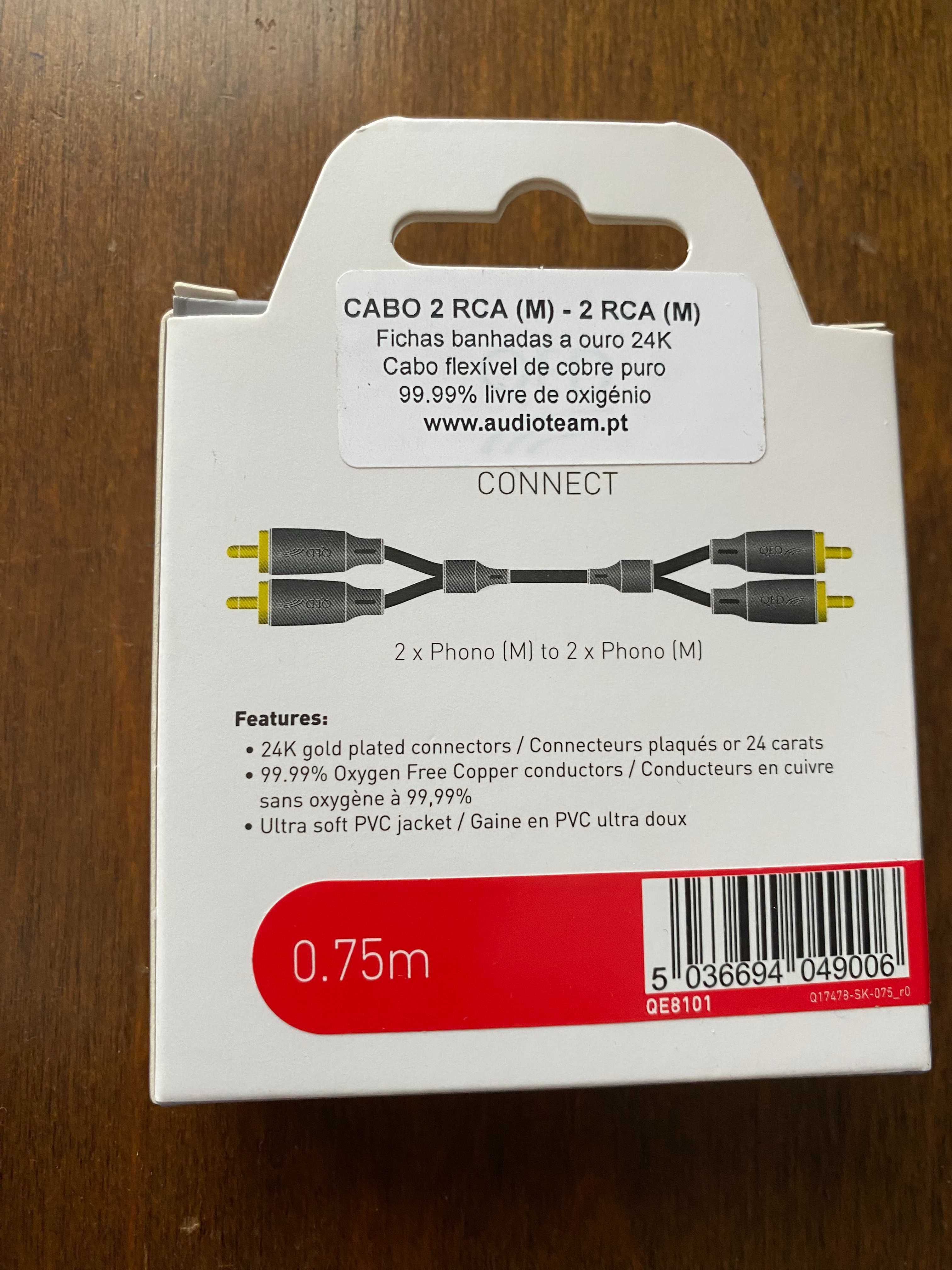 Cabo 2 RCA 0.75m QED