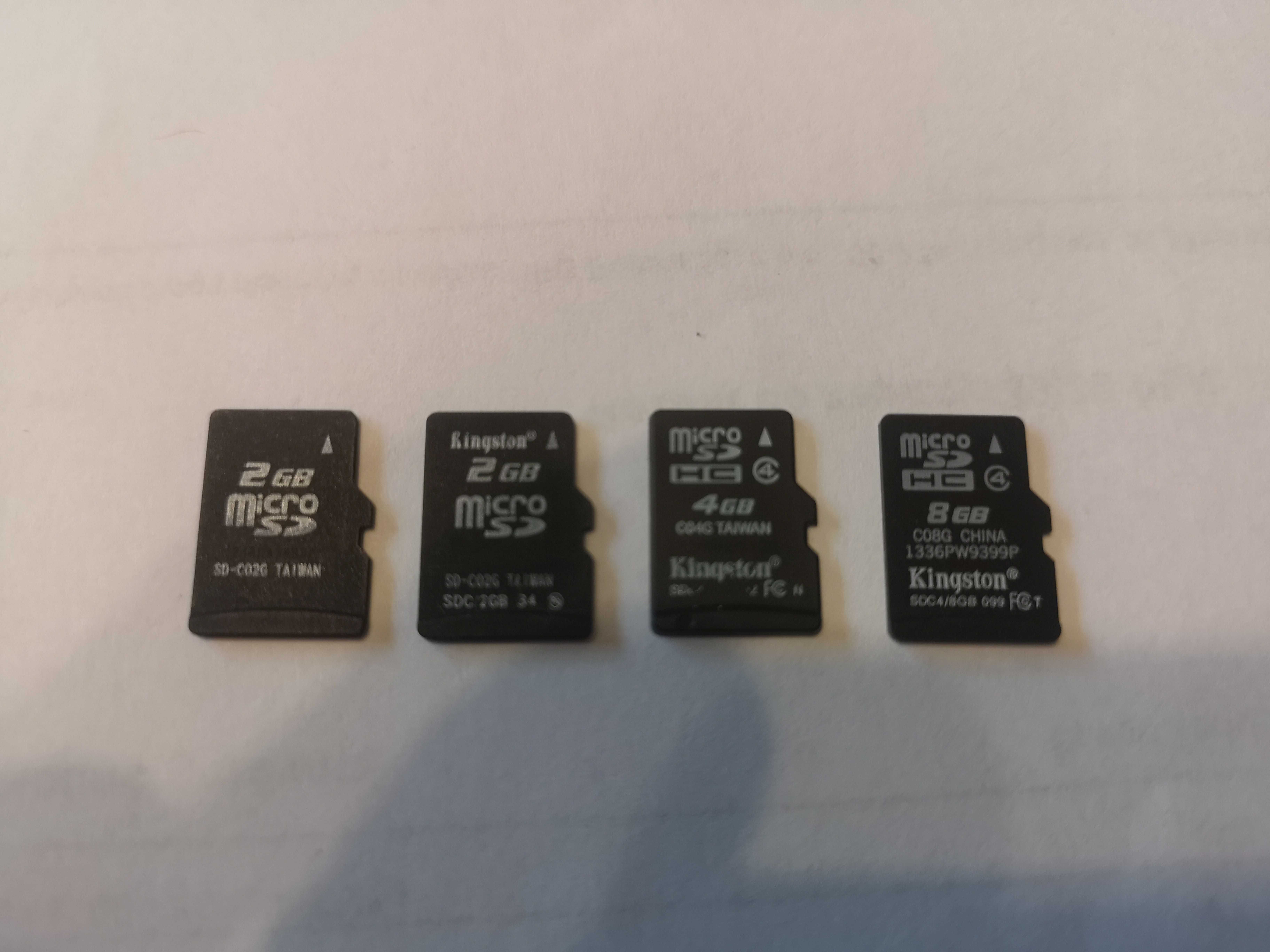 Karty Pamięci MicroSD 8Gb-4Gb-2Gb-2Gb Plus Adaptery MicroSd i MiniSd