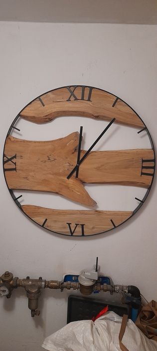 Zegar ścienny drewno dąb 80 cm