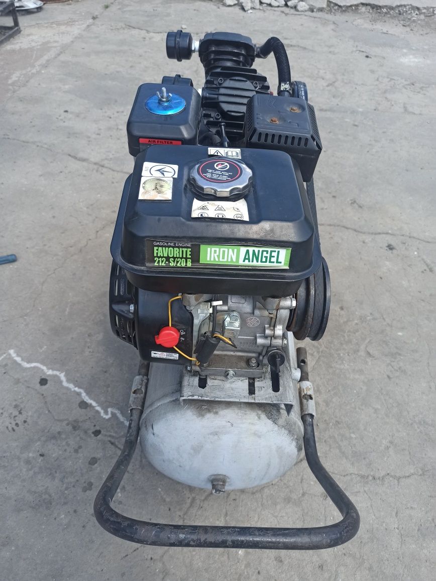 Мобільний Компресор бензиновий 500л/хв 100л INTERTOOL PT 0013 новий