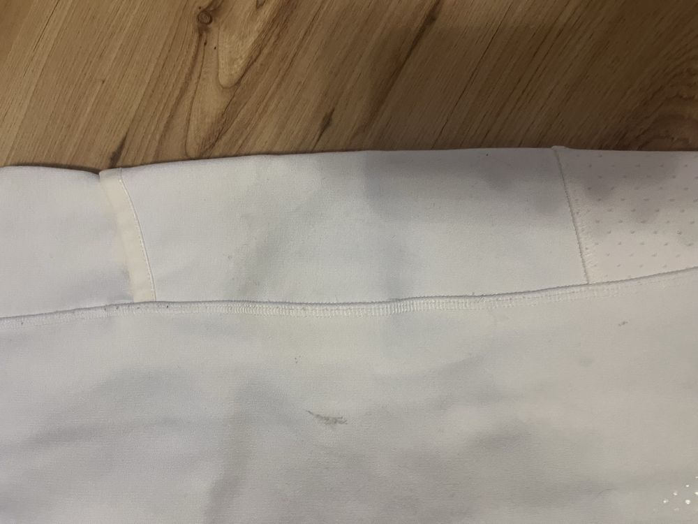 Białe leginsy jeździeckie Equithème