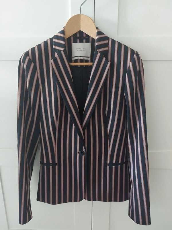 Scotch & Soda czarna marynarka w paski roz. S