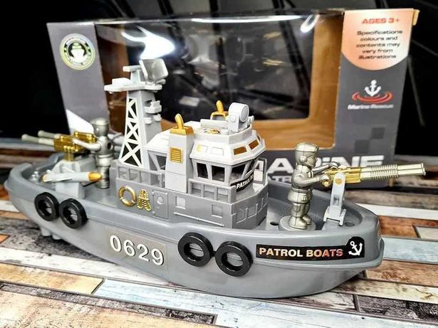 Zabawka do kąpieli statek okręt wojskowy patrolowie nowy - zabawki