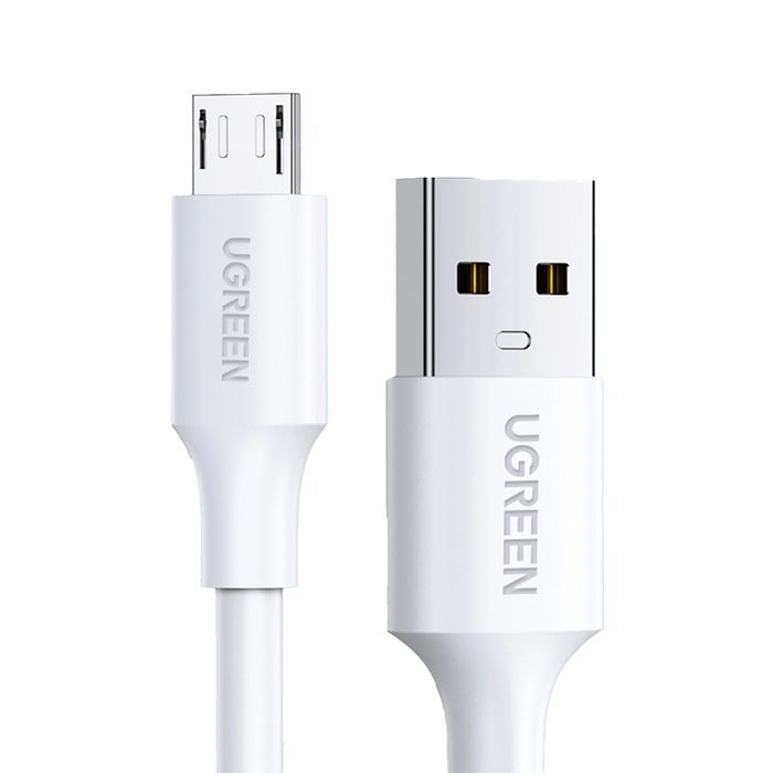 UGREEN US289 USB 2.0 A to Micro USB Cable Nickel Plating 0.25m White