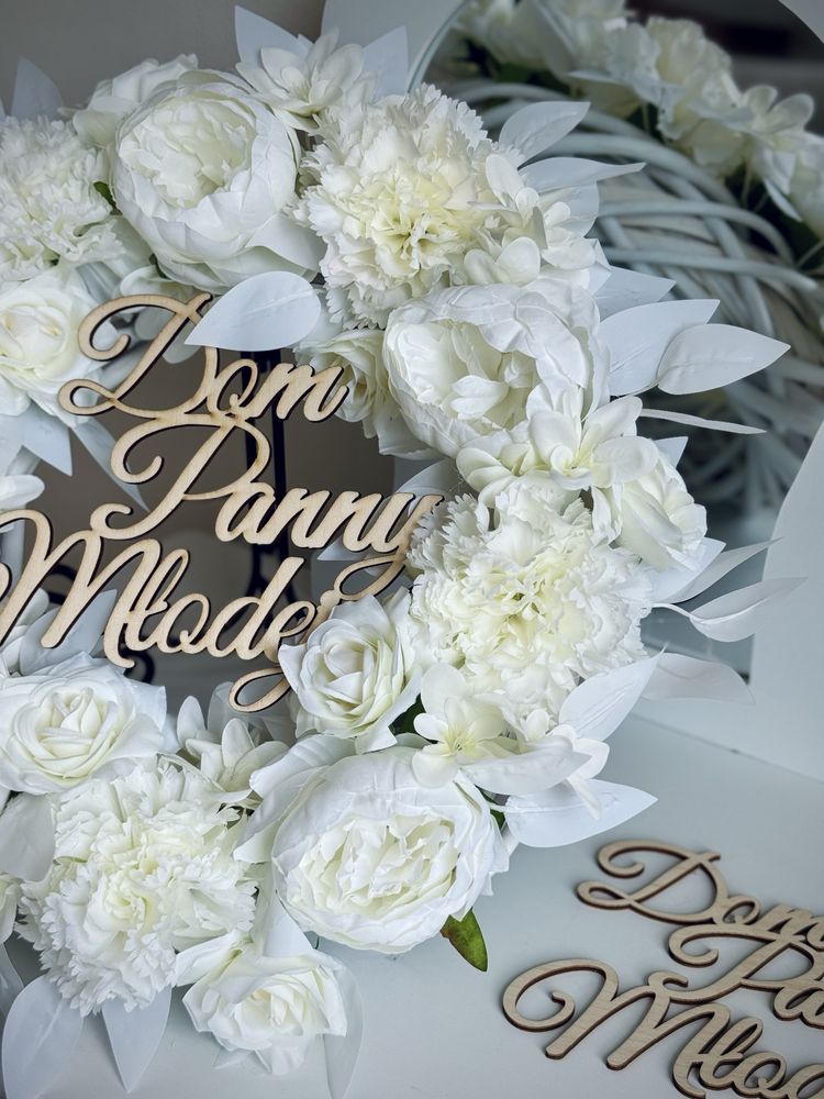 Wianek Dom Panny Młodej /Dom Pana Młodego Ślub Wesele dekoracja