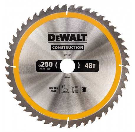 Диск пильний DeWALT DT1957  48з. 250х30мм