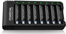Uniwersalna  Ładowarka POWEROWL USB NA 8 Akumulatorów AA AAA