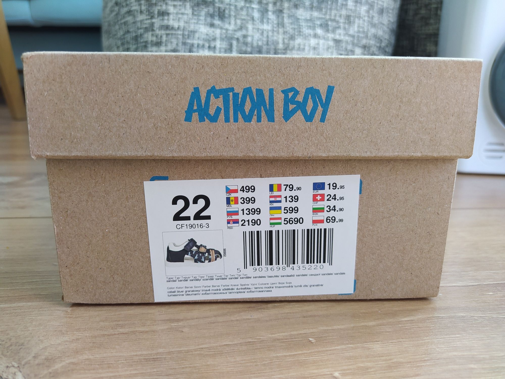 Nowe sandały chłopięce Action Boy 22