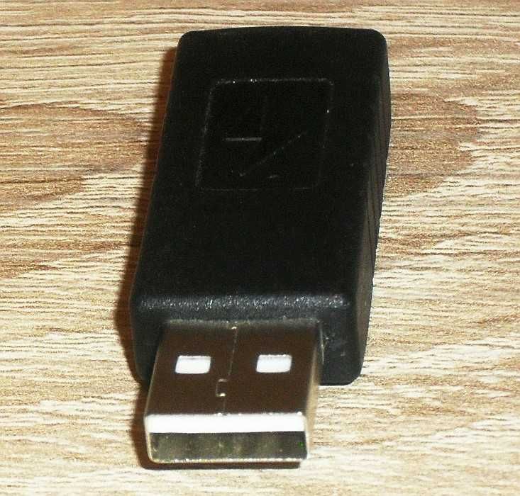 Adapter USB 2.0 M/F Typ-A męski na Typ-A żeński. Data Blocker