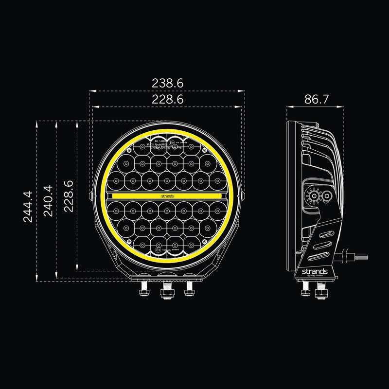 Lampa dalekosiężna SIBERIA XP 9″ 10-40V Halogen LED TIR Tuning
