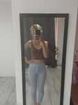 Spodnie skinny rurki w paski niebieskie
