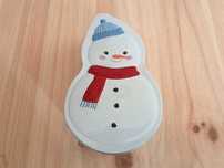 Caixa de Metal Para Biscoitos - Boneco de Neve