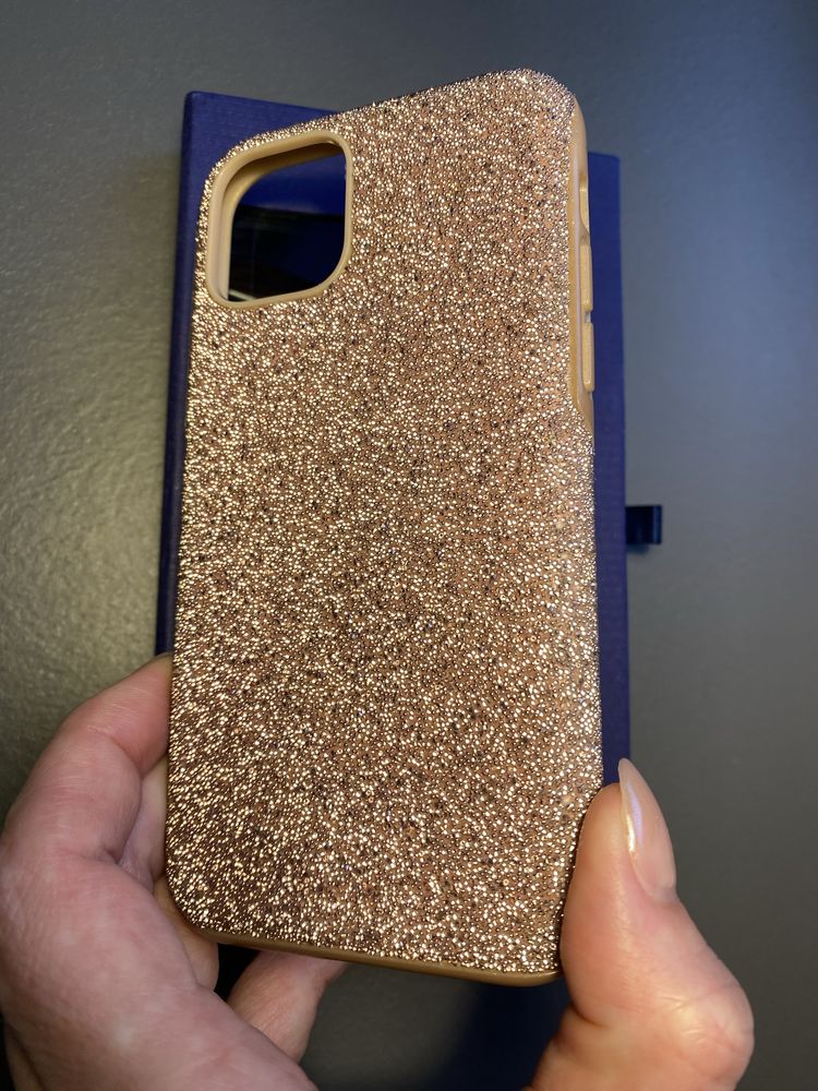 Case etui Iphone 11 Pro Swarovski różowe złoto stan bardzo dobry