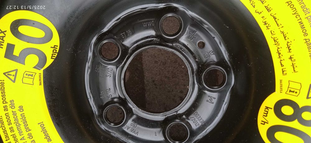 Запаски, колеса R15 5/100 мет.диск з рез.185/60 R15 (нові)